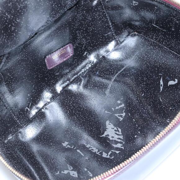 GUCCI Bamboo Vanity Hand Bag Leather Purple Gold 032 1956 032 1956 - Picture 16 of 16